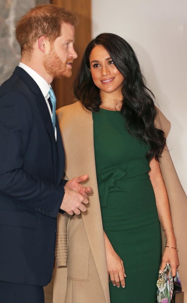 The Duke and Duchess of Sussex arrive for the annual WellChild Awards at the Royal Lancaster Hotel, London. (Photo by Jonathan Brady/PA Images via Getty Images)