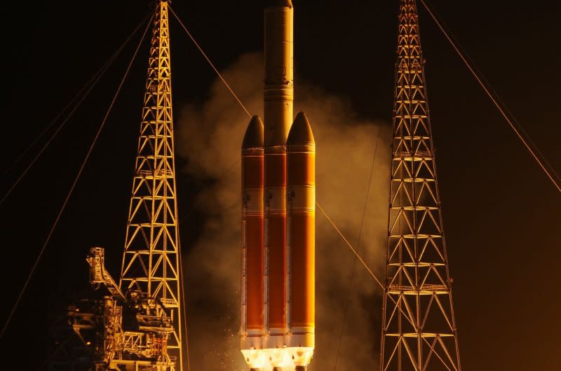 The platform has previously carried payloads for the National Reconnaissance Office into orbit, like the NROL 68 mission shown here launching in June 2023. File Photo by Joe Marino/UPI