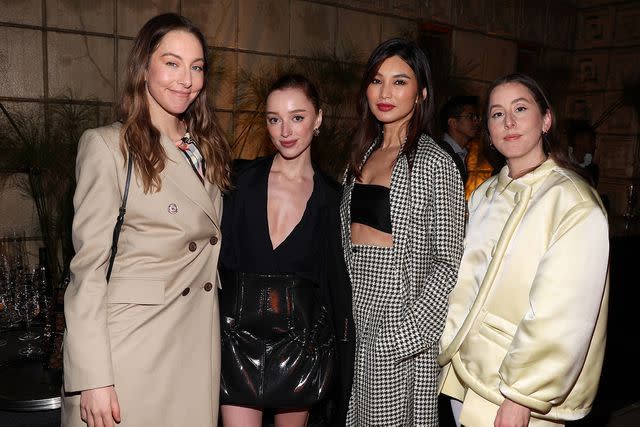 <p>Jerritt Clark/Getty</p> Este Haim, Phoebe Dynevor, Gemma Chan and Alana Haim