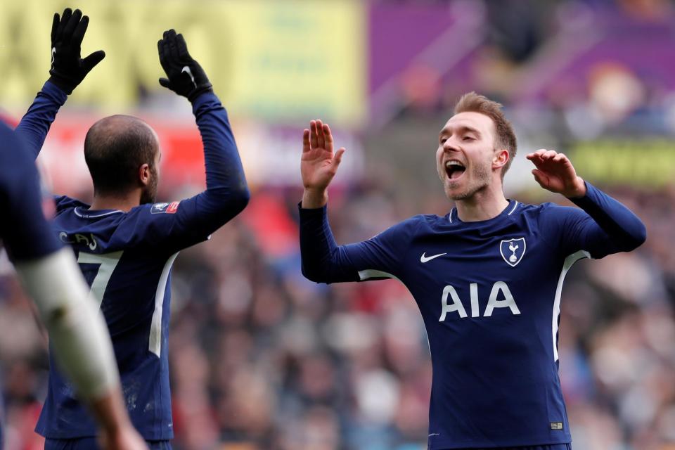 <p>Former Tottenham midfielder Eriksen has been linked with Arsenal.</p>Action Images via Reuters