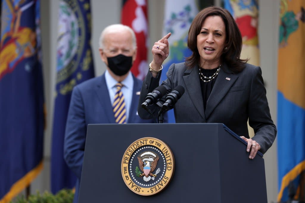 Vice President Kamala Harris will lead the Biden administration’s efforts to stem the flow of migration at the southern border and provide housing for unaccompanied children who have sought asylum. (Getty Images)