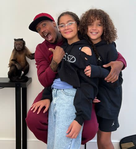 Nick Cannon Instagram Nick Cannon with twins Monroe and Moroccan.