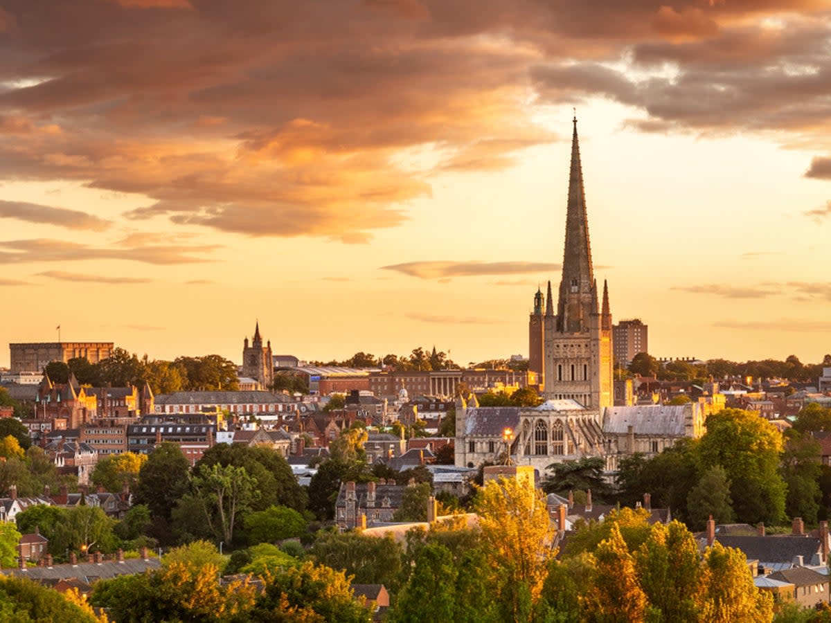 Sunset over Norwich (Getty/iStock)