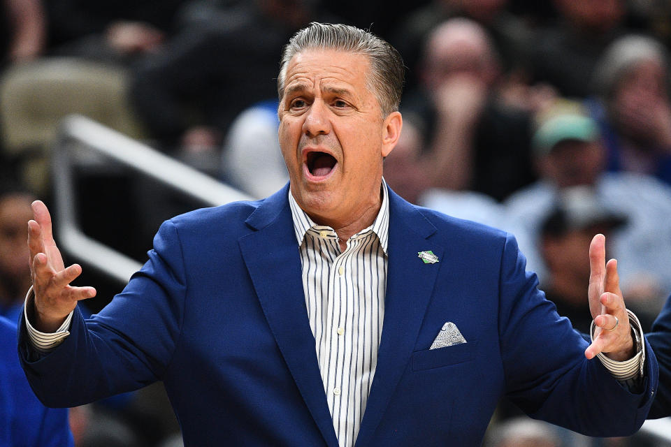 John Calipari and Kentucky are headed home early from ​the NCAA tournament yet again. (Joe Sargent/Getty Images)