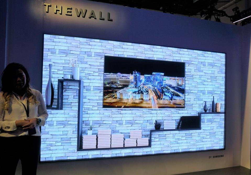 At CES 2018, Samsung unveiled "The Wall," a 146-inch 4K TV with MicroLED tech