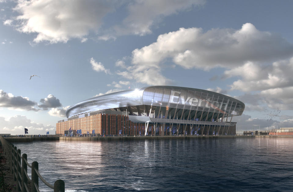 Everton has revealed the proposed designs for its iconic new stadium (Credit: Everton FC/PA Wire)