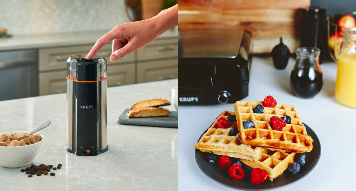 Save up to 50% on Krups kitchen appliances with this early Black Friday deal. Images via Amazon.