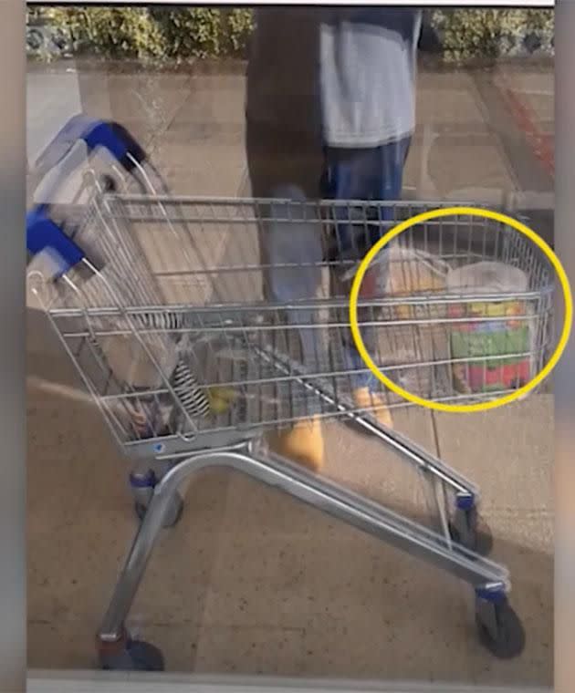 Did a ghost put these groceries in the trolley? Photo: Caters