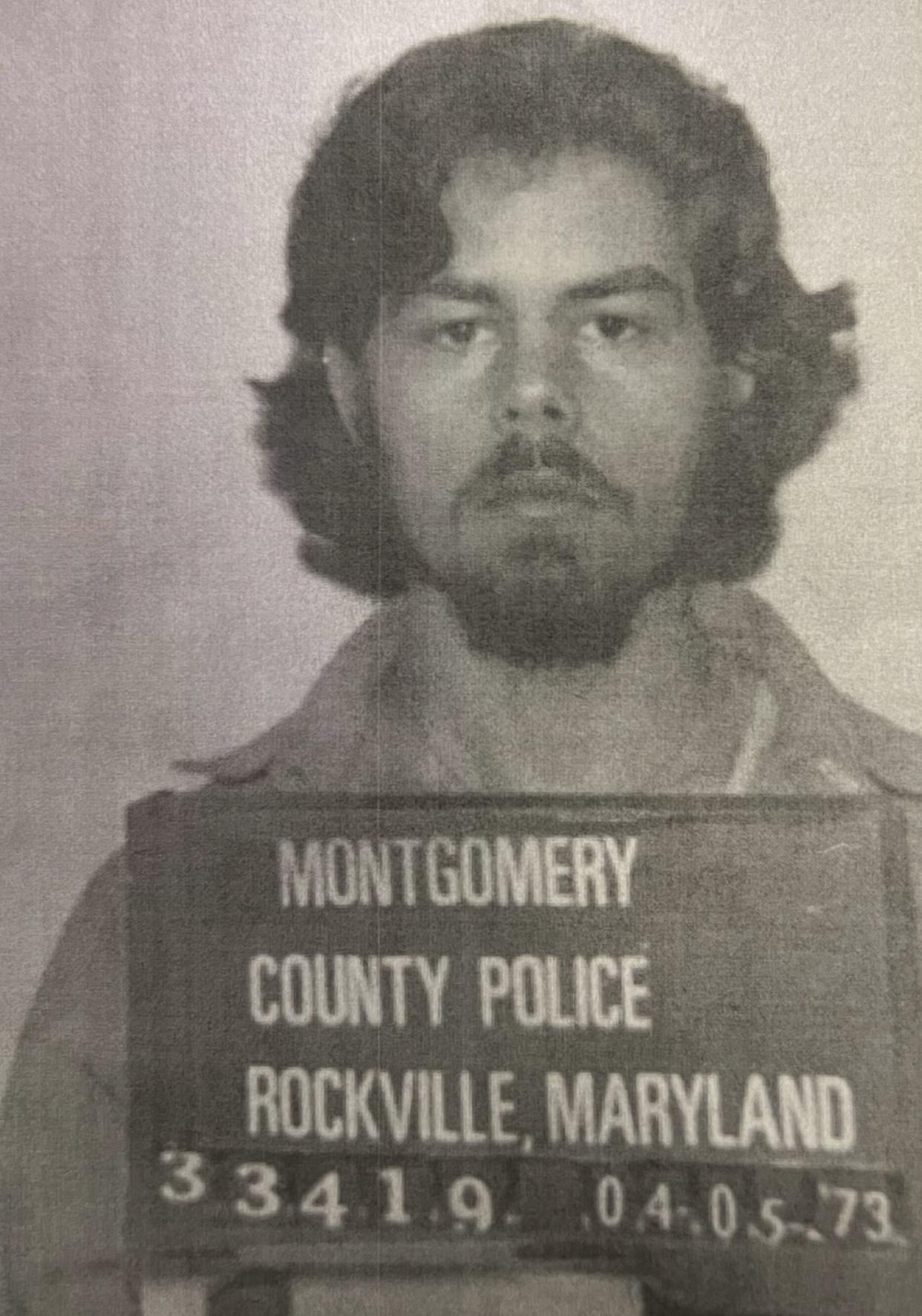 Larry David Smith is pictured when he was interviewed by Montgomery County police in 1973.