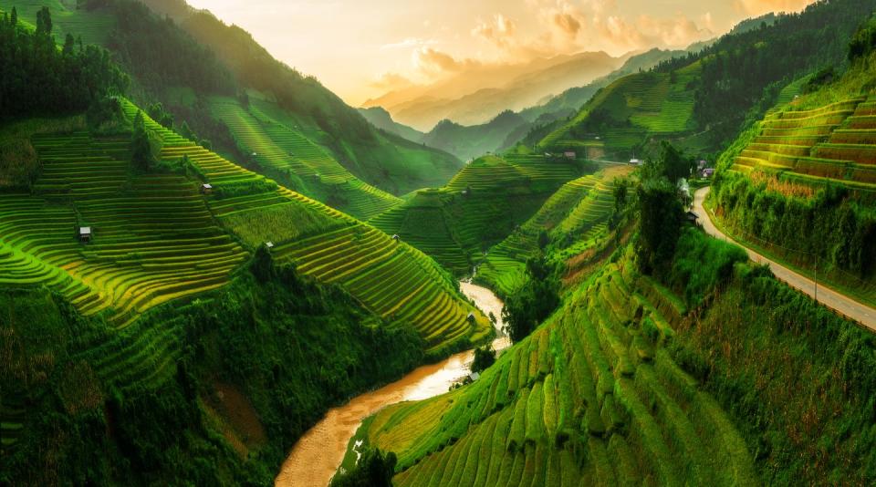 Mu Cang Chai Rice Terrace Fields in Vietnam