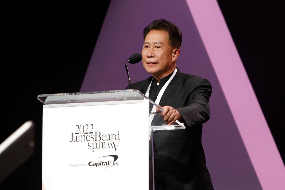 Martin Yan speaks onstage during the 2022 James Beard Restaurant and Chef Awards at Lyric Opera of Chicago on June 13, 2022 in Chicago.