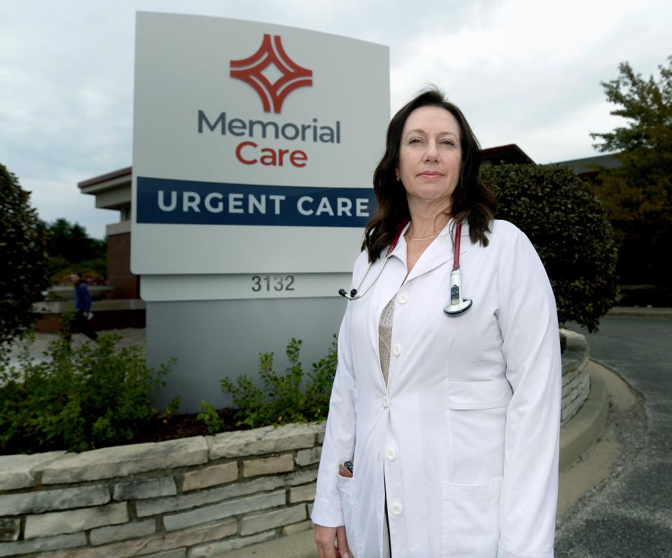 Clinical Director of Memorial Urgent Care Dr. Anna Richie at her work Monday, Sept. 11, 2023.   