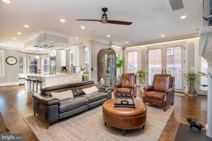 living room of Gabe Bankman-Fried's DC townhouse