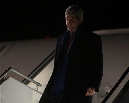 U.S. Secretary of State John Kerry arrives in Geneva January 21, 2014. REUTERS/Gary Cameron