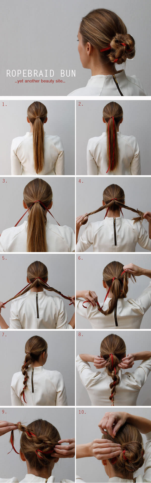 <p>This bun is dead easy and so cute.</p><p>Get the tutorial in full <a href="http://yetanotherbeautysite.com/Tutorials/rodartebraid.html" rel="nofollow noopener" target="_blank" data-ylk="slk:here.;elm:context_link;itc:0;sec:content-canvas" class="link ">here. <br></a></p>