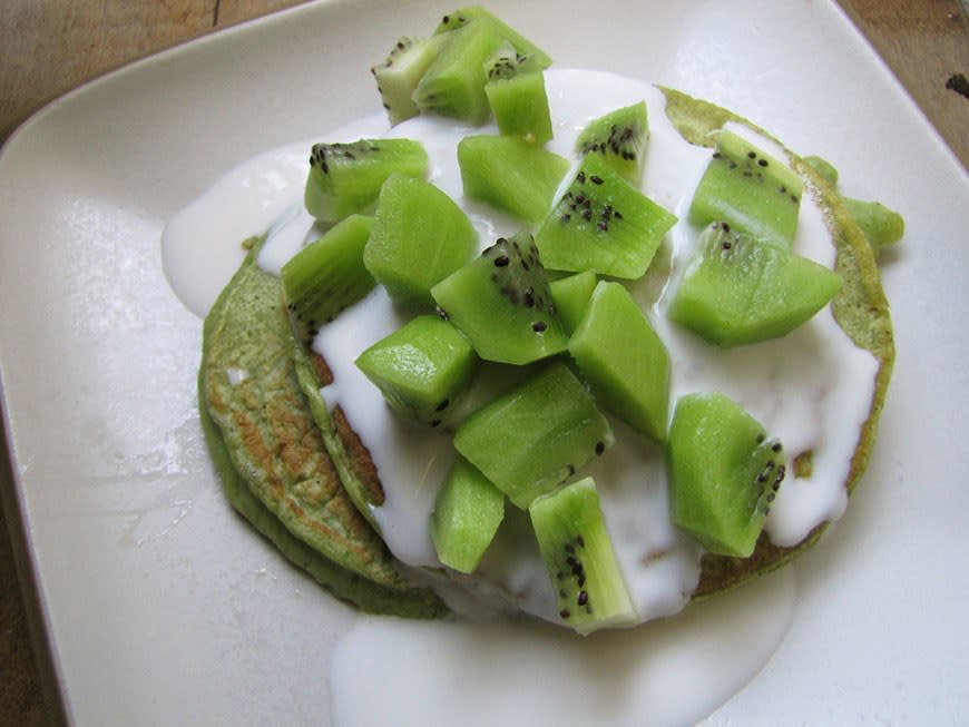 Green Tea Pancakes from Not Eating Out in New York