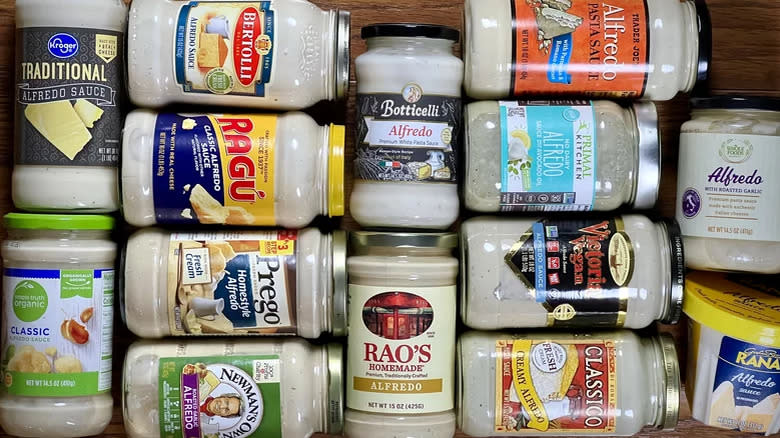 store-bought Alfredo sauce jars