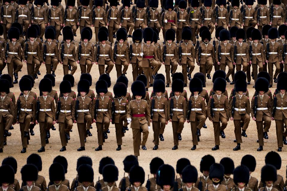 There is a high chance of rain during this year’s Trooping the Colour procession (Jordan Pettitt/PA Wire)