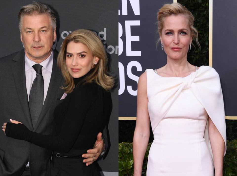 Alec Baldwin, Hilaria Baldwin, Gillian Anderson