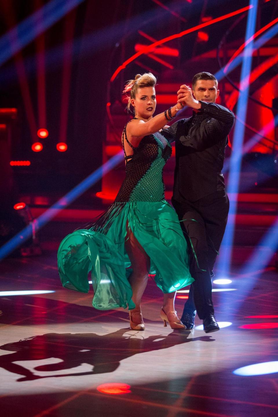 Safe: Gemma Atkinson and Aljaz Skorjanec dance the Tango (BBC/Guy Levy)