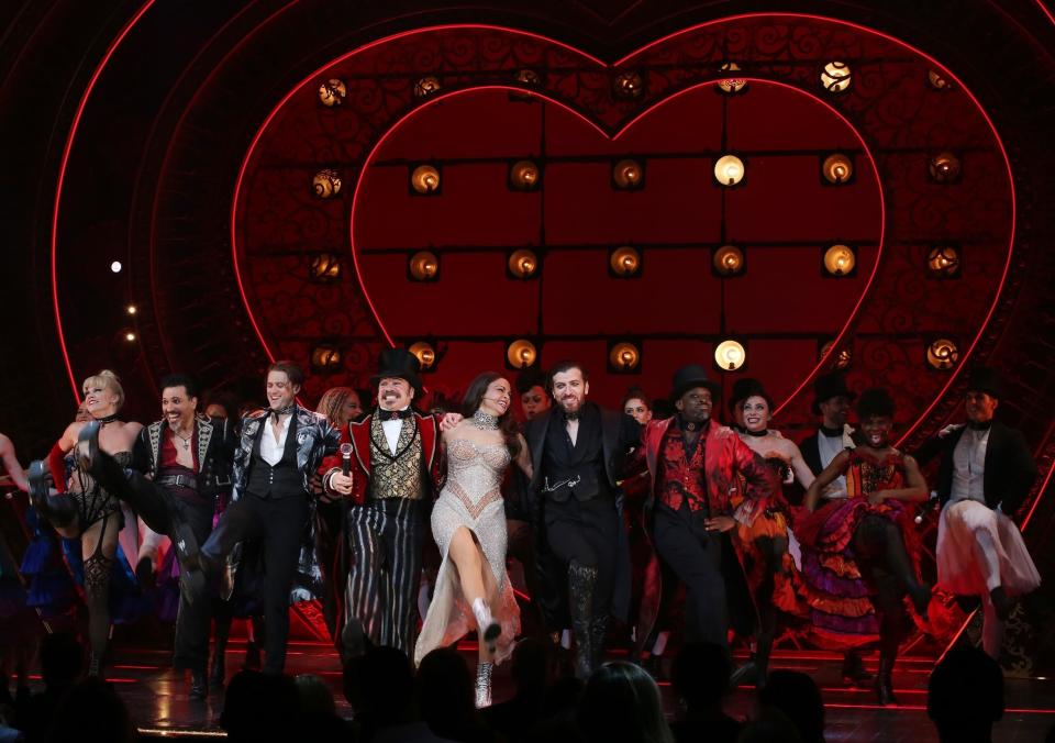The cast of Moulin Rouge! The Musical on opening night