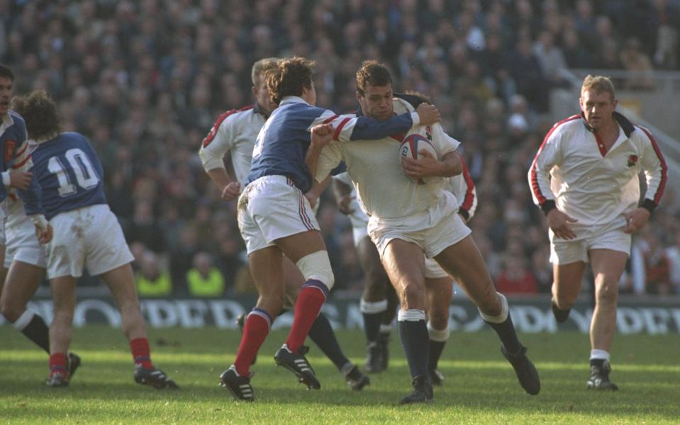 Martin Bayfield takes on France in 1995