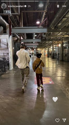 <p>Kristin Cavallari/Instagram</p> Mark Estes walks with one of Kristin Cavallari's sons
