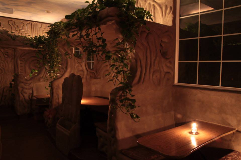 Guests can dine in a cave at Cafe Archetypus.