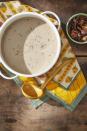 <p>This creamy classic, unfussy soup is best paired with a slice of good bread.</p><p><strong><a href="https://www.countryliving.com/food-drinks/a42435724/creamy-mushroom-soup-recipe/" rel="nofollow noopener" target="_blank" data-ylk="slk:Get the recipe for Creamy Mushroom Soup;elm:context_link;itc:0;sec:content-canvas" class="link ">Get the recipe for Creamy Mushroom Soup</a>.</strong></p>