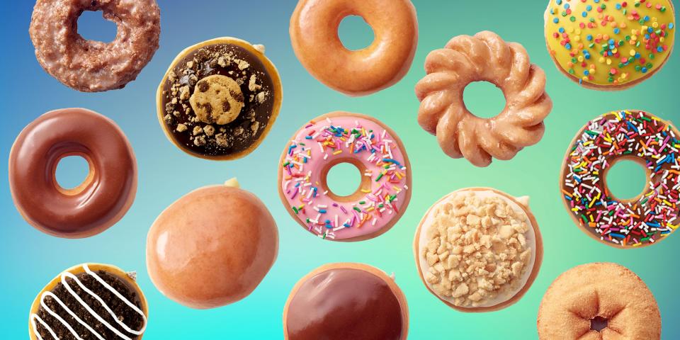 <p>In honor of National Donut Day, Delish editors took on the very difficult task of ranking (almost) every single Krispy Kreme flavor - there's only one on the whole island of Manhattan (</p>