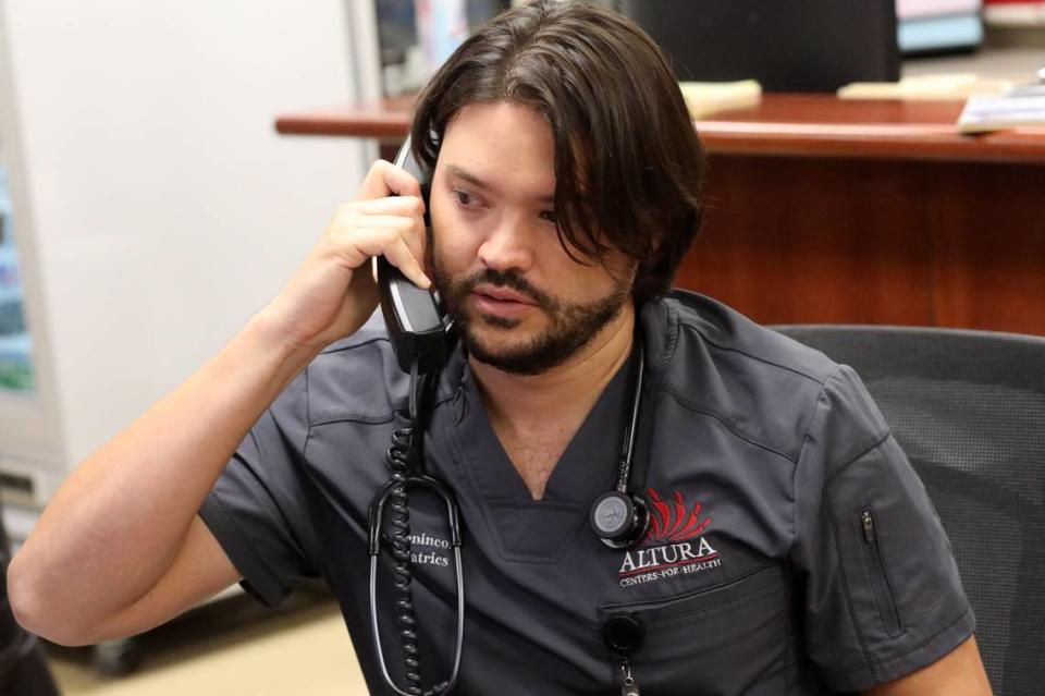 Pediatrician Dr. Andres Benincore at the Altura Centers for Health clinic in West Tulare on September 7, 2023.