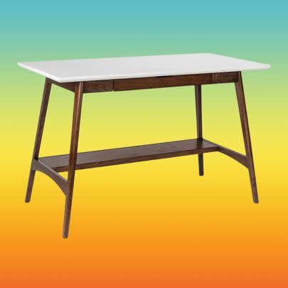 A midcentury–inspired writing desk