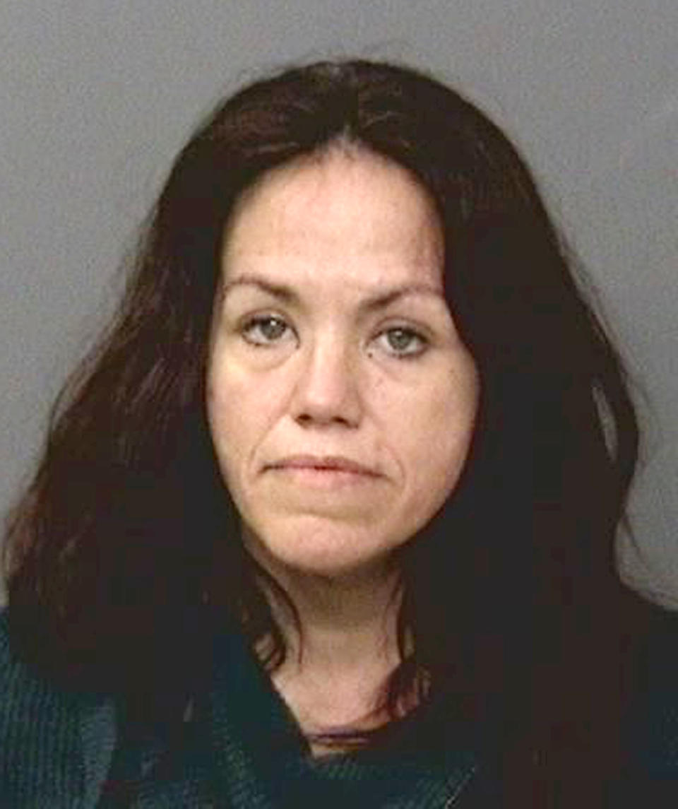 This undated booking photo provided by the Shasta County, Calif., Sheriff's Office shows Shanna Culver, 46, who was arrested after Brian Hawkins confessed to a 1993 killing in an emotional interview with a television station, saying his faith in God led him to do the right thing. Hawkins told KRCR of Redding, Calif., that he and two accomplices robbed and killed 20-year-old Frank Wesley McAlister, whose slaying was unsolved for nearly 25 years. Redding Police say Hawkins, Shanna Culver and Culver's brother, Curtis, 45, have been arrested in the case. (Shasta County Sheriff's Office via AP)