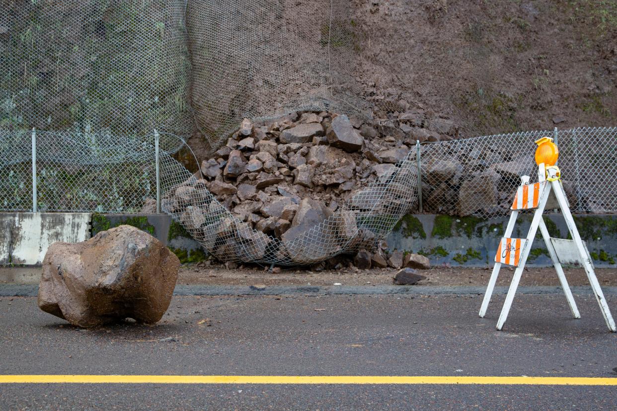 It isn't the first time a landslide has occurred on River Road South.