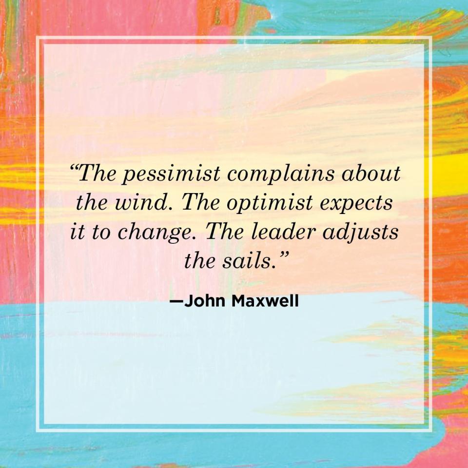 john maxwell leadership quote about adjusting the sails on abstract watercolor background