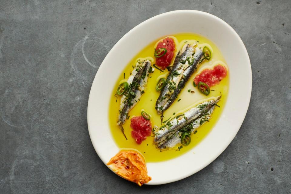 Bright future: the restaurant’s anchovies (Carmel)