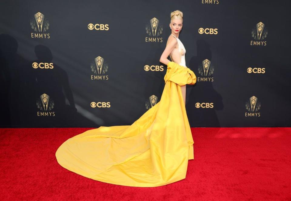 <p class="body-dropcap">Last night saw the <a href="https://www.harpersbazaar.com/uk/fashion/g37658589/emmy-awards-2021-red-carpet-looks/" rel="nofollow noopener" target="_blank" data-ylk="slk:2021 Emmy Awards;elm:context_link;itc:0;sec:content-canvas" class="link ">2021 Emmy Awards</a> take place, a night that celebrates the best in TV, meaning that plenty of our favourite stars were back on the red carpet for the first time in a while.</p><p>From The Crown to I May Destroy You and The Queen's Gambit, there was much to celebrate in the name of television, and the nominee list brought out some of the most fashionable stars, who pulled out all the stops when it came to the red carpet. From Michaela Coel in neon Christopher John Rogers and Anya Taylor Joy in very dramatic Dior Haute Couture to Elizabeth Olsen wearing her sisters Mary-Kate and Ashley Olsen's designs, it was a beautiful night of fashion in Hollywood. </p><p>Below, we round up our 10 favourite looks from the night. <a href="https://www.harpersbazaar.com/uk/fashion/g37658589/emmy-awards-2021-red-carpet-looks/" rel="nofollow noopener" target="_blank" data-ylk="slk:For more fashion from the event, head this way.;elm:context_link;itc:0;sec:content-canvas" class="link ">For more fashion from the event, head this way.</a></p>