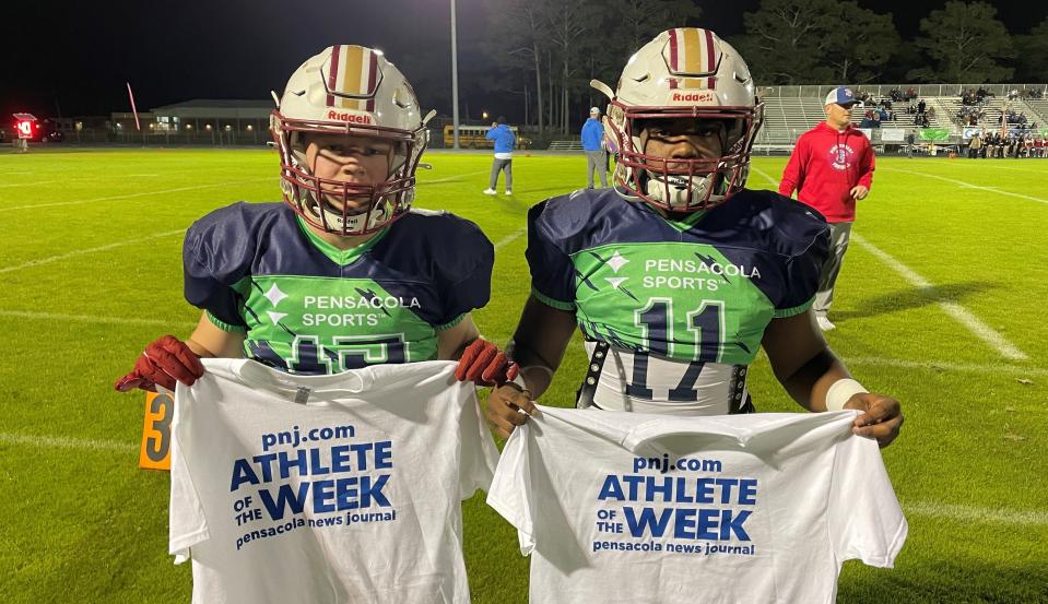 Northview's Luke Bridges (left) and Jamarkus Jefferson (right) are the latest PNJ Athlete of the Week winners for the 2022-23 school year.