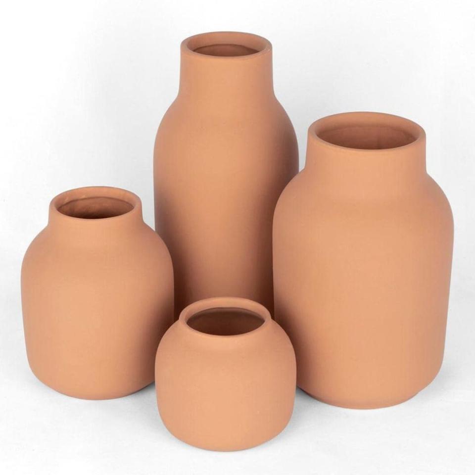 Red terracotta vases