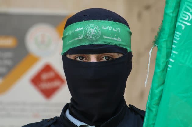 A supporter of the Islamic Resistance Movement, Hamas.