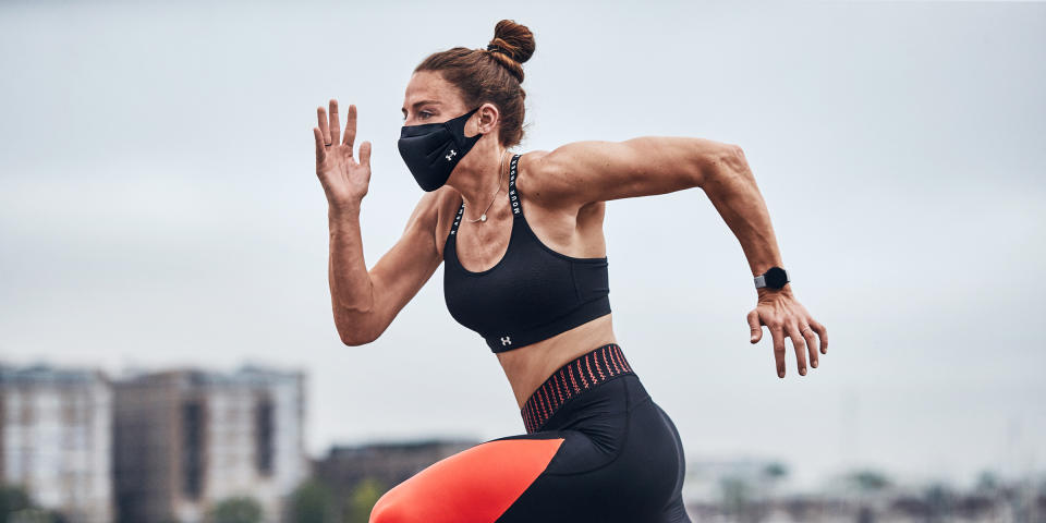 Under Armour has released a new sports performance mask for exercise that it says can help prevent the spread of coronavirus.  (Fj Hughes / underarmour)