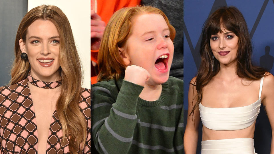 Riley Keough, Cooper Hoffman and Dakota Johnson all have famous parents. (Photo by David Crotty/Patrick McMullan/James Devaney/FilmMagic/Kevin Winter/Getty)