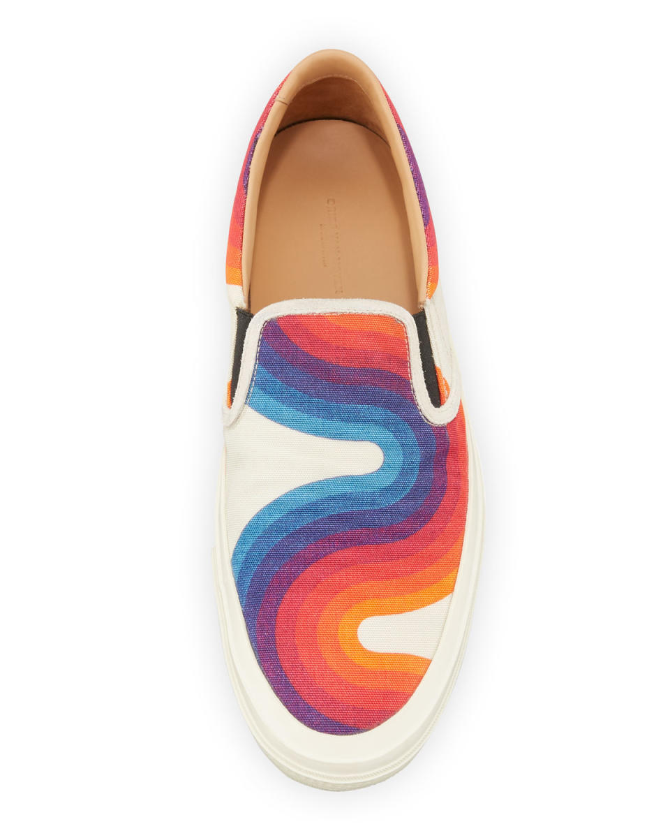 Men's Wave Print Slip-On Sneaker