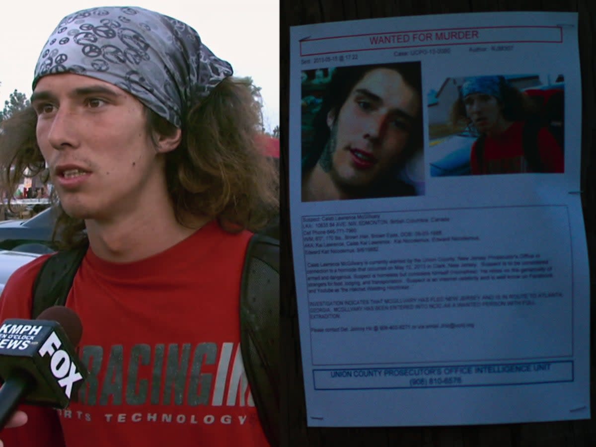 Caleb McGillvary was for a time known as Kai, the hatchet-wielding hitchhiker (Netflix)