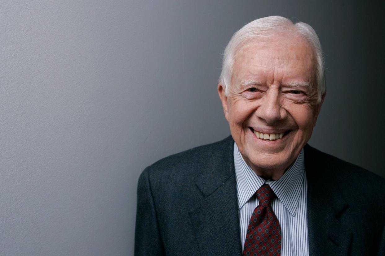 Former President Jimmy Carter poses for a portrait on Sept. 10, 2007, during the Toronto International Film Festival in Toronto where "Jimmy Carter: Man From Plains," directed by Jonathan Demme, is being shown.