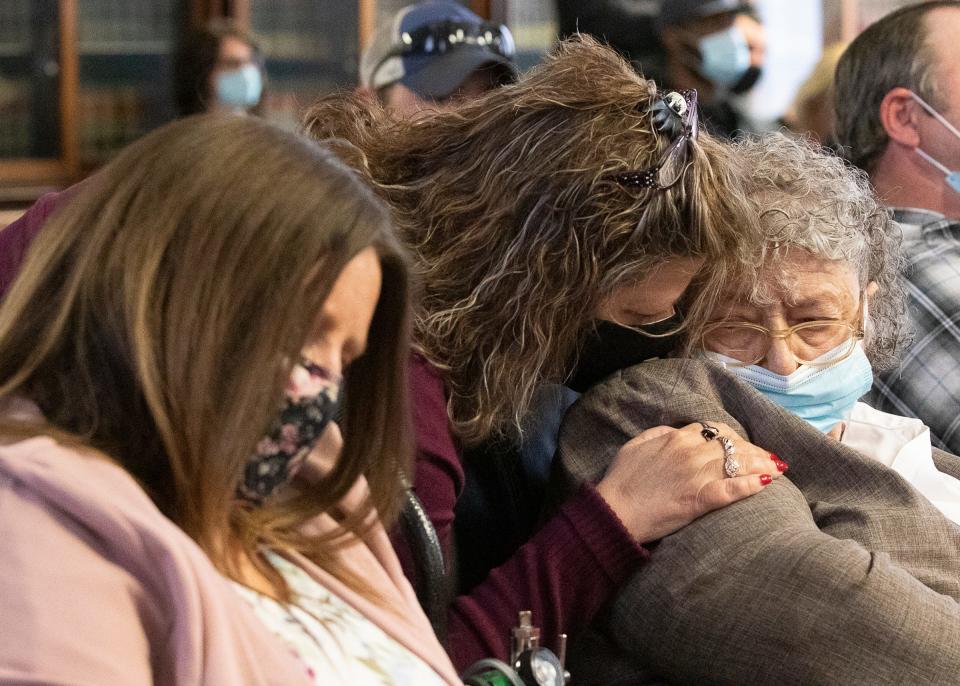 Emotions ran high at the Pike County Courthouse as members of the Rhoden family gathered to listen to Edward "Jake" Wagner plead guilty to eight counts of aggravated murder in connection to the 2016 murders of eight members of the Rhoden family in Waverly, Ohio, on April 22, 2021. Wagner plead guilty and agreed to testify against the other members of his family that are also connected with the deaths and to avoid the death sentence. 