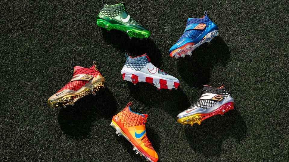 New colorways of the Trout Zoom 6 unveiled at MLB All-Star week. (Nike)