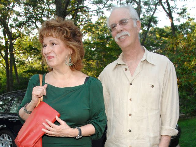 <p>PATRICK MCMULLAN/Patrick McMullan/Getty</p> Joy Behar and Steve Janowitz