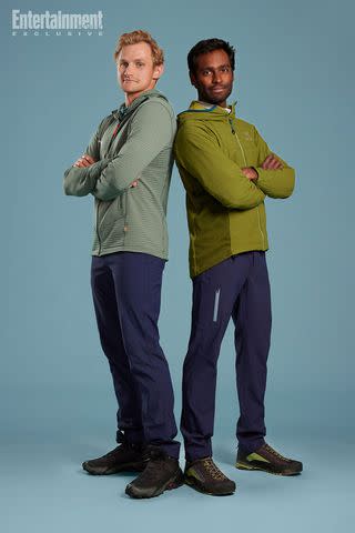 <p>Patrik Giardino/USA Network</p> Corry (left) and Oliver on 'Race to Survive: New Zealand'