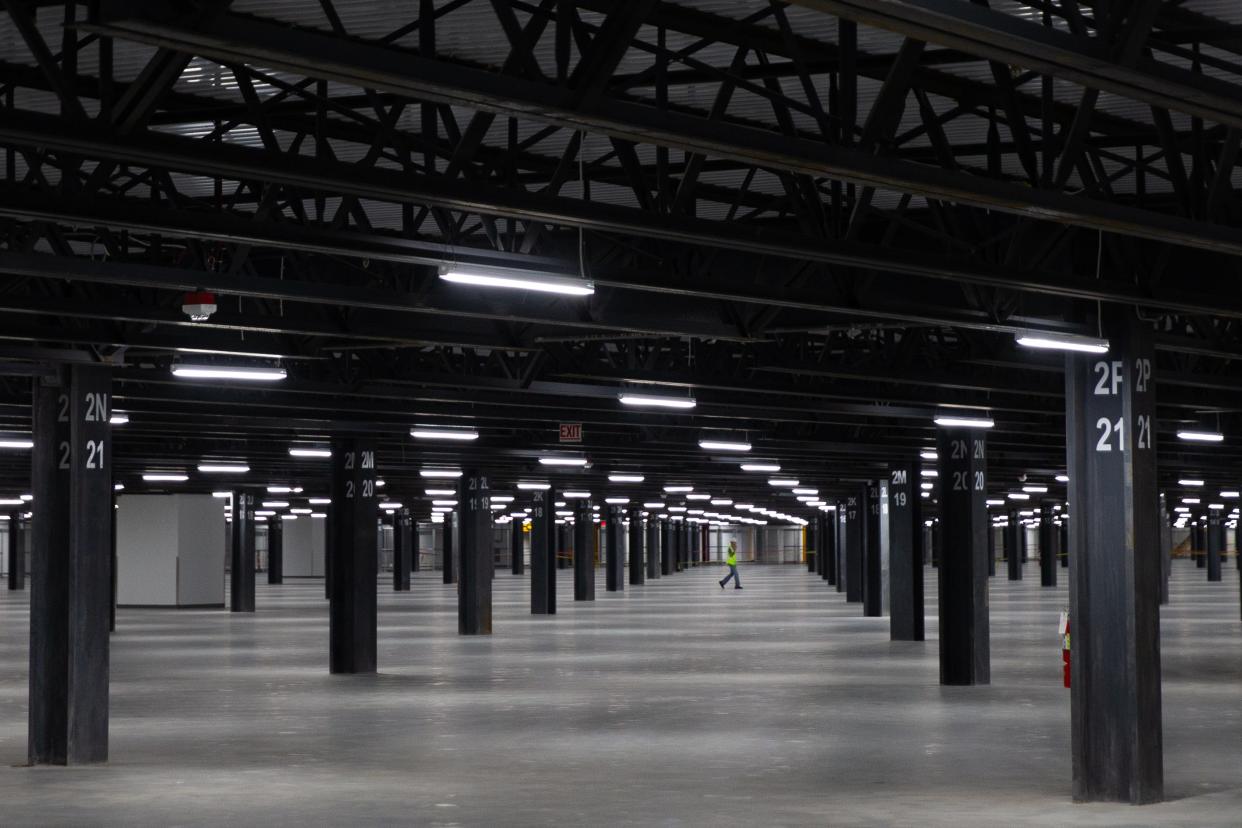 This is one of the three floors in the Amazon warehouse in Elkhart County where products will be stored before distribution to smaller Amazon facilities. The location will handle products only the size of a microwave or smaller.